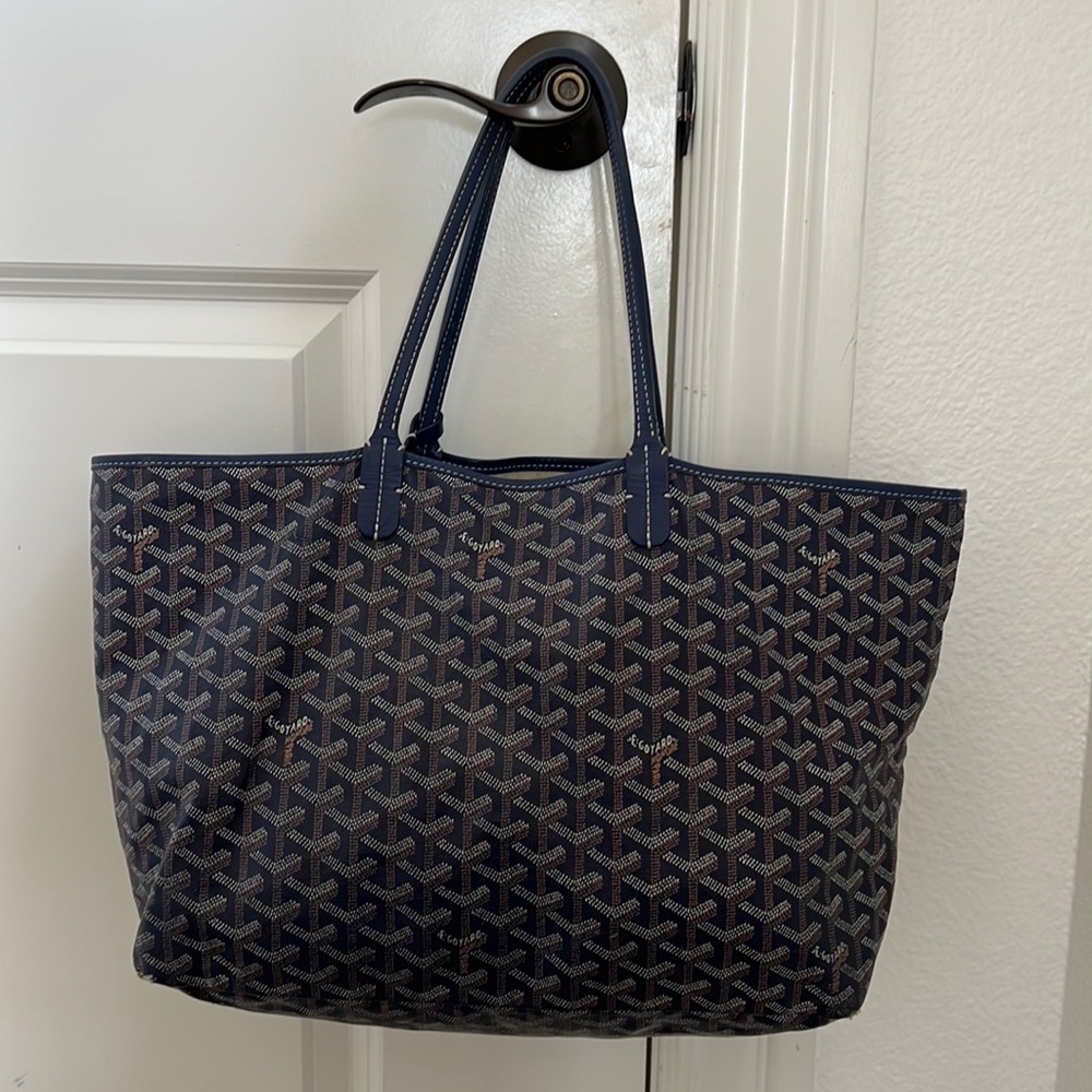 100% Authentic Goyard St Louis PM Navy Blue